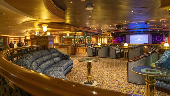 The near-empty bar aboard the ship. Picture: Supplied/ David Abel