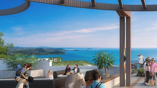 The view from the top of the Whitsunday Skyway proposed development.