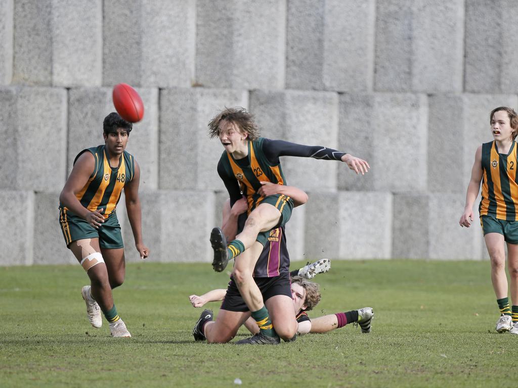 Hutchins 2nd XVIII versus St Patricks in the Sports Association of Independent Schools Australian Rules grand final. Picture. PATRICK GEE