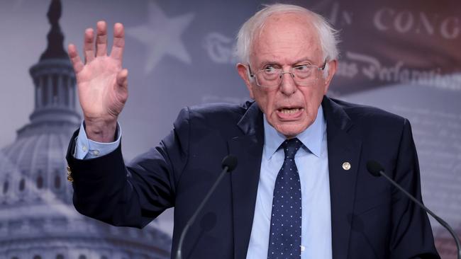 Democrat senator Bernie Sanders at the US Capitol in Washington on Thursday. Picture: Getty Images/AFP