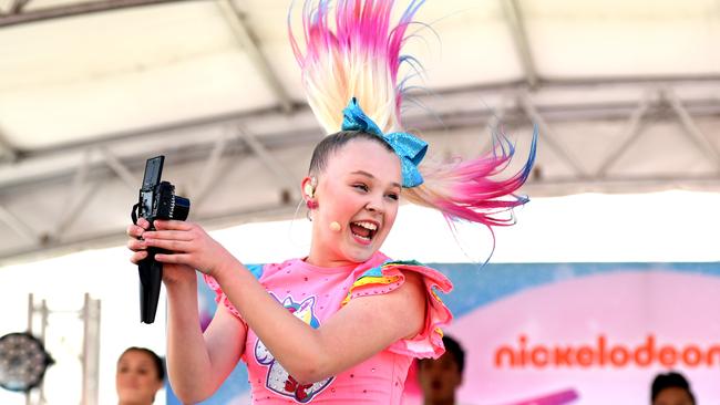 Nickelodeon and social media star JoJo Siwa performing on the Gold Coast today. Picture: AAP Image/Dan Peled