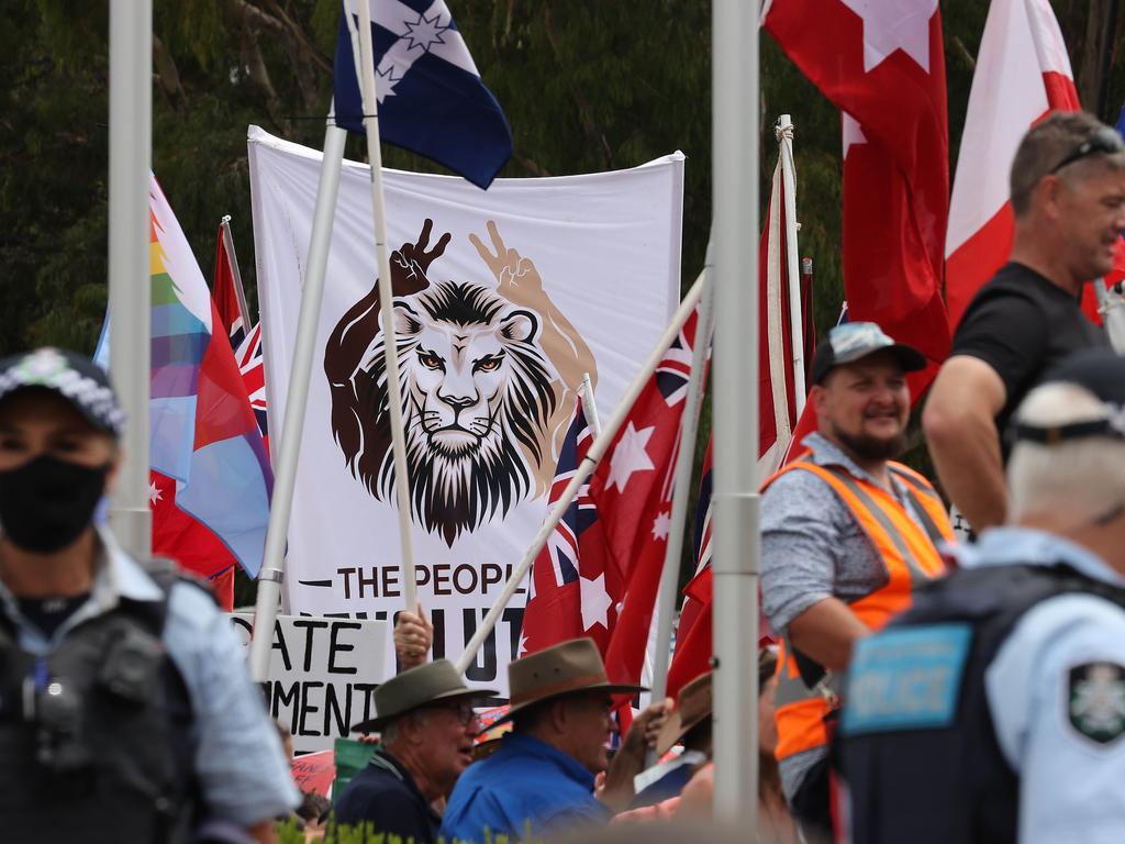 Mr Barr said while he respected the right to protest, the group was not winning over Canberrans. Picture: NCA NewsWire/Gary Ramage