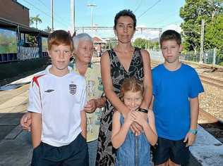 The Sundstrom family had to dig deep for a day trip to and around Brisbane by public transport. Picture: Warren Lynam