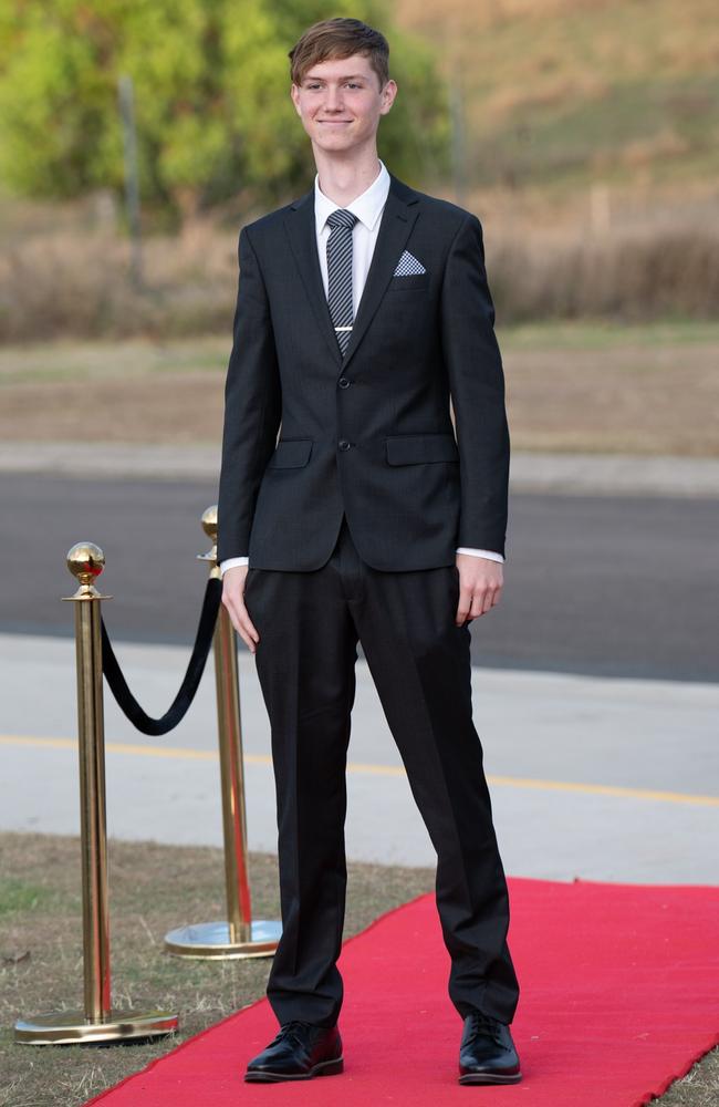 Jordan Polley of Cooloola Christian College graduating class 2023 arrives at the formal. October 5, 2023. Picture: Christine Schindler