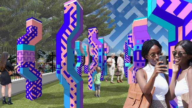 Artist impression of the proposed immersive public artwork for McLaren Vale’s Main Rd. Picture: Onkaparinga Council