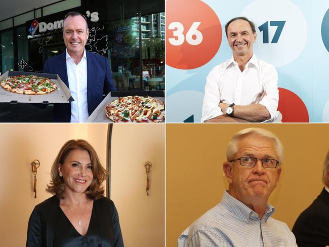 Clockwise from top left: Dominio Pizza's Don Meij, Jumbo Interactive's Mike Veverka, Super Retail Group's Reg Rowe and Vita Group's Maxine Horne