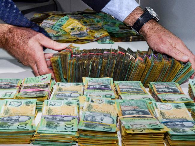 ADELAIDE, AUSTRALIA - NewsWire Photos JUNE 08, 2021 - $1.8 million cash seized during Operation Ironside South Australian arrests. Picture: NCA NewsWire / Brenton Edwards