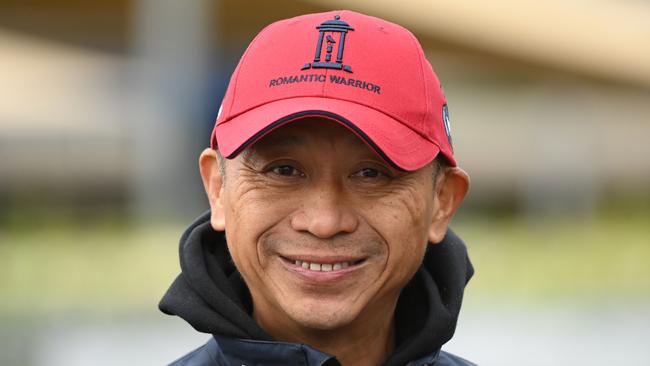 Romantic Warrior’s trainer Danny Shum was impressed with what he saw when he laid eyes on the Hong Kong star on Thursday morning. Picture: Getty Images