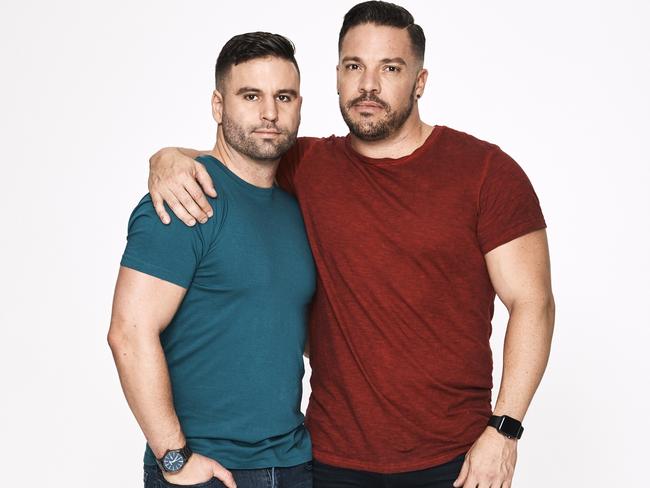 Chris (right), pictured with his fiance Grant had hoped his parents would overcome their homophobia and attend their wedding.