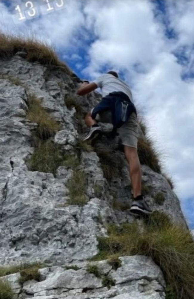 The pair were on a hike at the Altar Knotto spur, in Rotzo, Italy. Picture: Newsflash