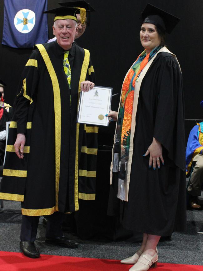 Ceara Hauritz graduated with a Diploma of Behavioural Science at the CQUniversity graduation ceremony in Bundaberg on December 14, 2023.