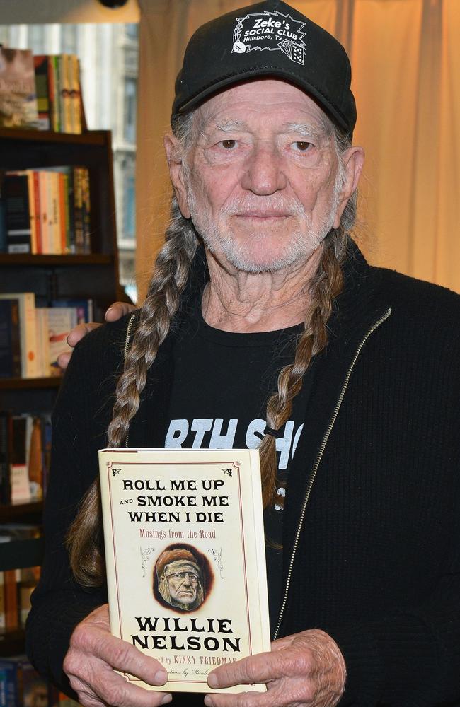 Willie Nelson promotes 'Roll Me Up and Smoke Me When I Die: Musings from the Road' in 2012. Picture: Getty