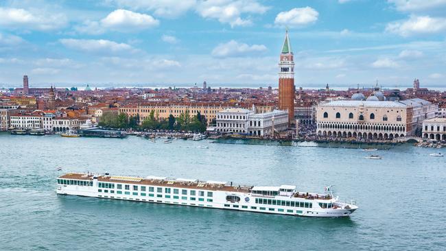 An Uniworld ship in Venice.