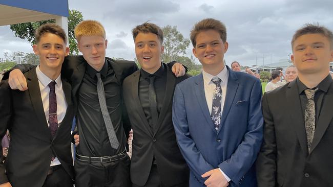 Dylan, Lucas, Jayden, Ryan and Harry at the 2023 Mountain Creek State High formal.