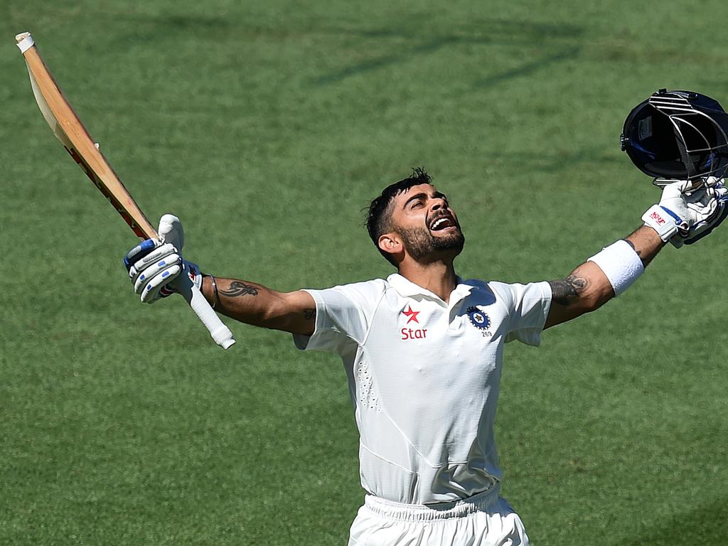 Virat Kohli dominated in Adelaide with twin tons in 2014.