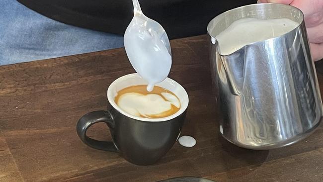 Delicia Gawler, like other Delicia franchises, has its own custom blend created at The Coffee Barun. Their macchiato was dark and robust. Picture: Amy Maynard