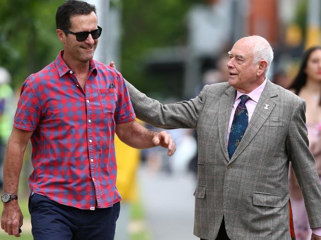 Co-owner of Pellegrini's Espresso Bar Nino Pangrazio arrives for the state funeral for Sisto Malaspina at St Patrick's Cathedral. Picture: Michael Dodge/Getty