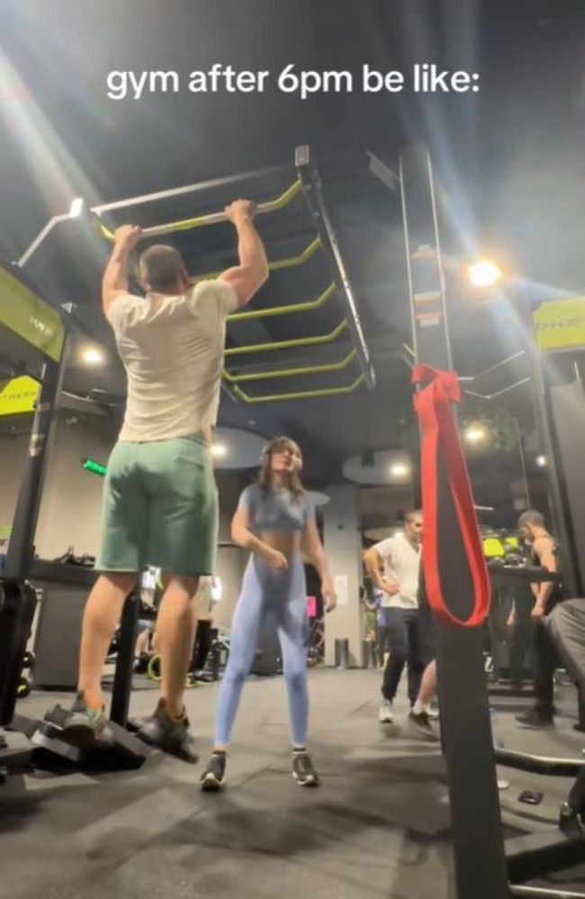 Data shows women are often left feeling ‘unsafe’ and ‘uncomfortable’ when working out. Picture: TikTok/@rollergogo