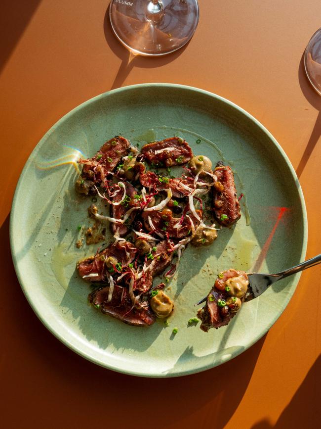 Venison, porcini, muntrie jam at Rita's Bar and Restaurant, North Adelaide. Picture: Jack Fenby