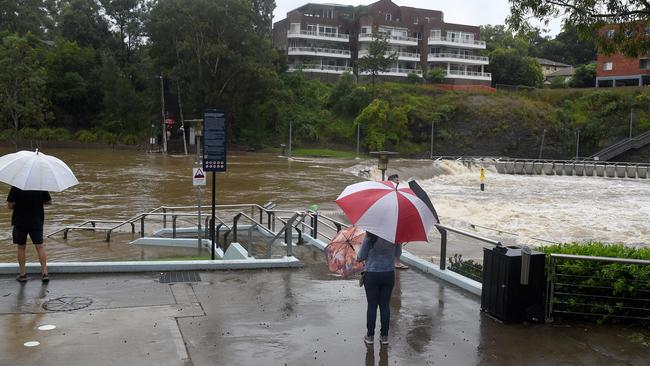 Wild river rapids: The Charles St weir. Picture: Bianca De Marchi