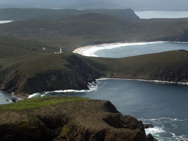 Bruny Island from the air. Picture: ROGER LOVELL