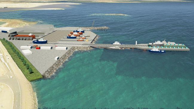 Artist impression of the new shiplift at East Arm