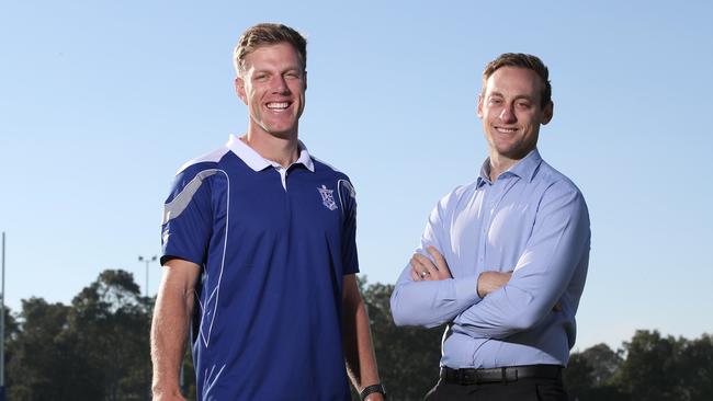St Dominic’s coach Kyle Churchill (left) is looking forward to another clash with Bass High. Picture: David Swift