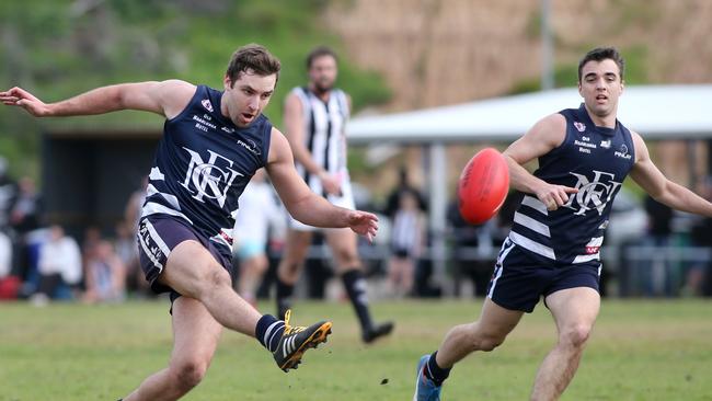 Noarlunga’s Lachlan Sutton starred in his side’s win over Port Noarlunga on Saturday. Picture: Stephen Laffer