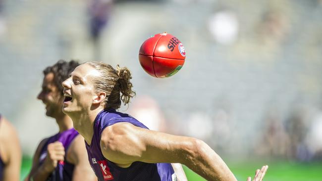 Nat Fyfe’s high hit will be looked at by the Match Review Officer. 