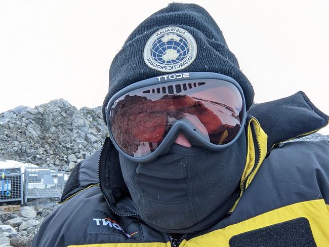 An Antarctic selfie of expeditioner David Killick at Cape Denison. Picture: David Killick