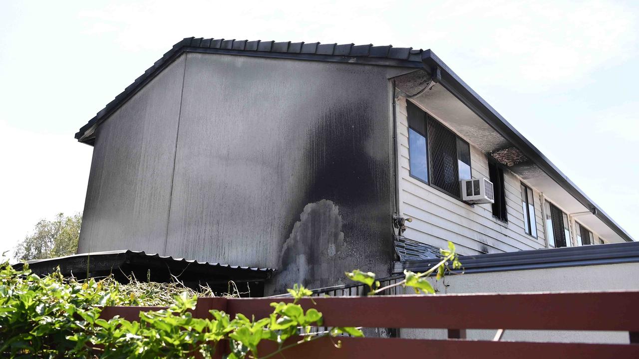 A ferocious fire burnt a townhouse and injured a whole family in Maroochydore last week. Picture: Patrick Woods.