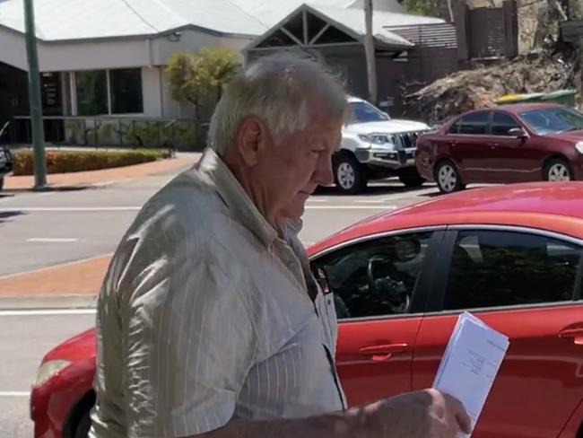 Wayne William Casey leaves Townsville Magistrates Court. Picture: Leighton Smith.