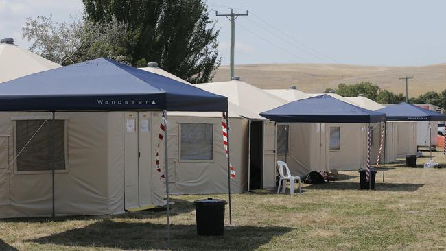 The Fenton Forest fire camp and airbase. Picture: MATHEW FARRELL