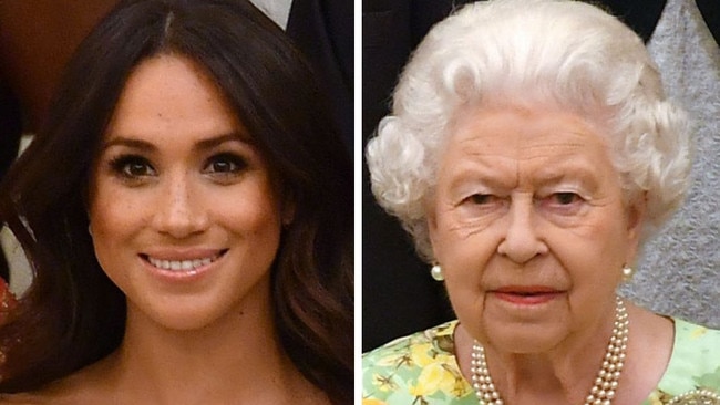 Meghan Markle and Queen Elizabeth.