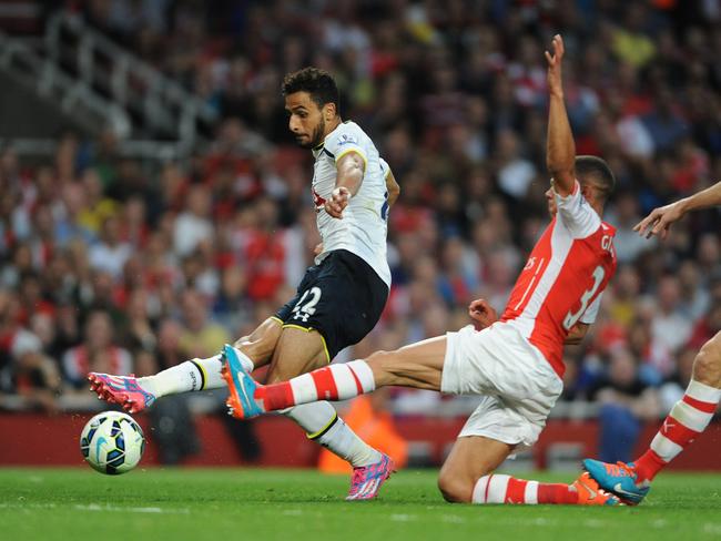 Nacer Chadli puts Spurs ahead.