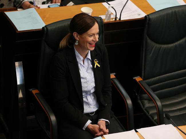 Labor leader Rebecca White during question time in State Parliament.  Picture: Zak Simmonds