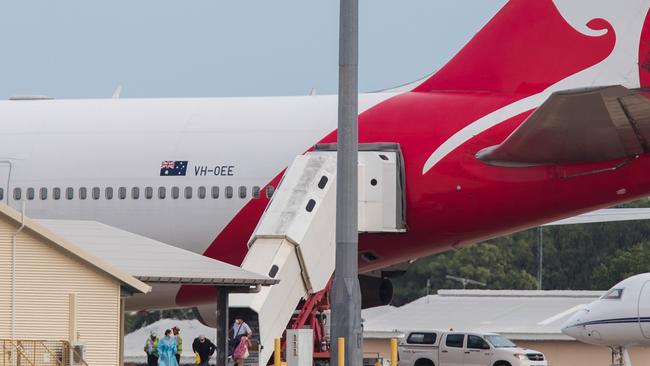 Qantas assisted Australian evacuees from the coronavirus-struck cruise ship Diamond Princess. Picture: AAP