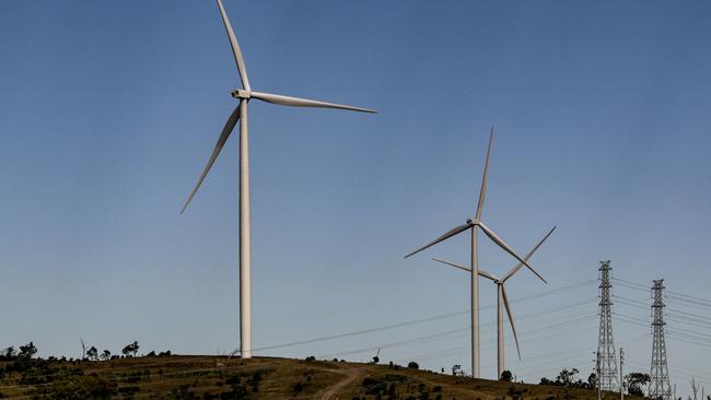 A wind turbine blade, donated by Coopers Gap Wind Farm, Boyenside, has been installed in the Western Downs town of Bell. Photo: Dominic Elsome.