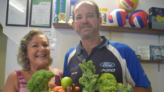 Proserpine Health N Fitness co-owners June Gobbos-Miller and Stephen Miller are starting a new farmers market. Photo: Elyse Wurm