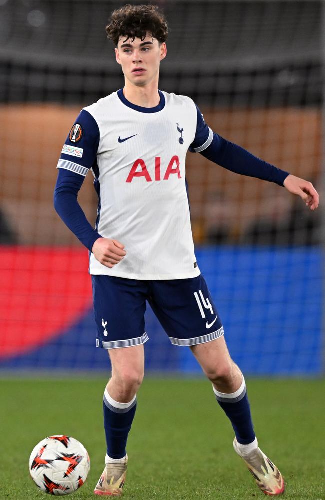 Archie Gray, 19, is one of Tottenham’s young guns Postecoglou has developed during his time at Tottenham. Picture: ANP via Getty Images