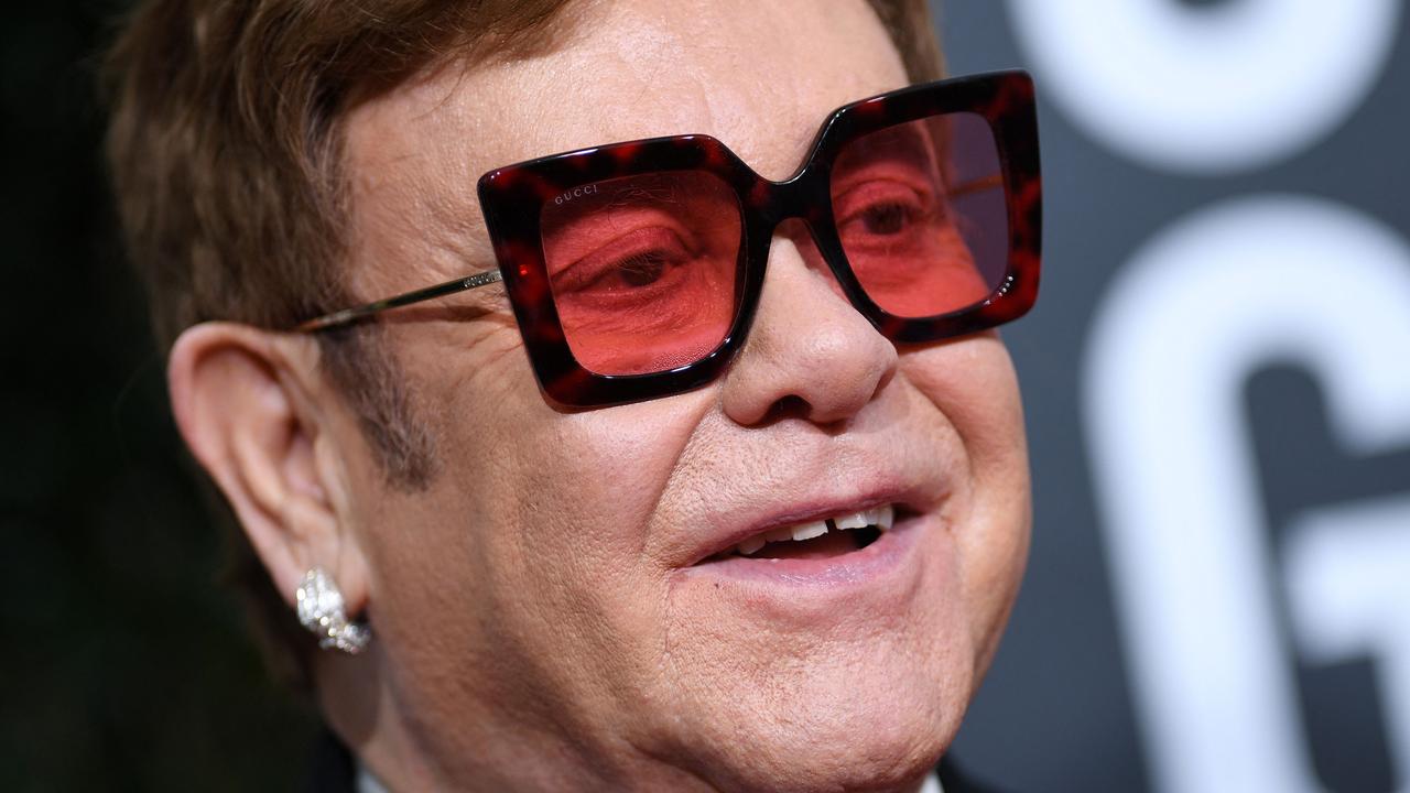 Elton John has been hospitalised after a fall in France. Picture: AFP.