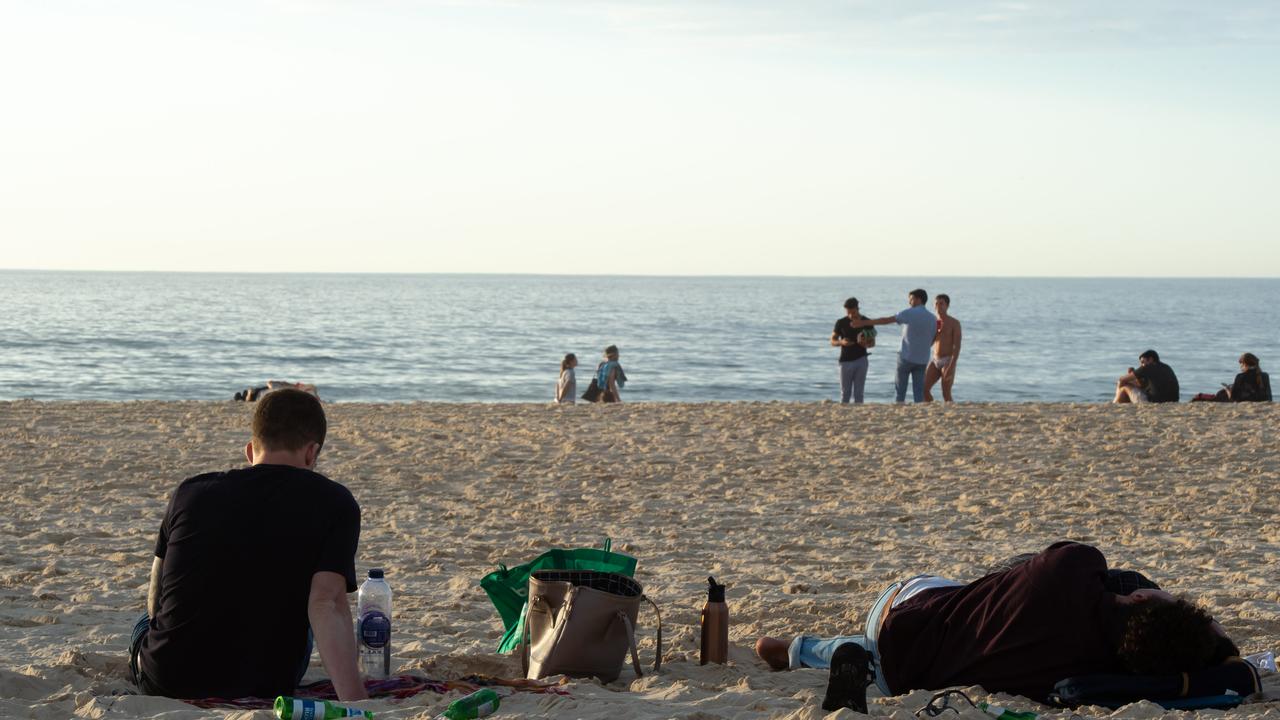 Bondi Beach is swamped with people sleeping. Picture: Monique Harmer