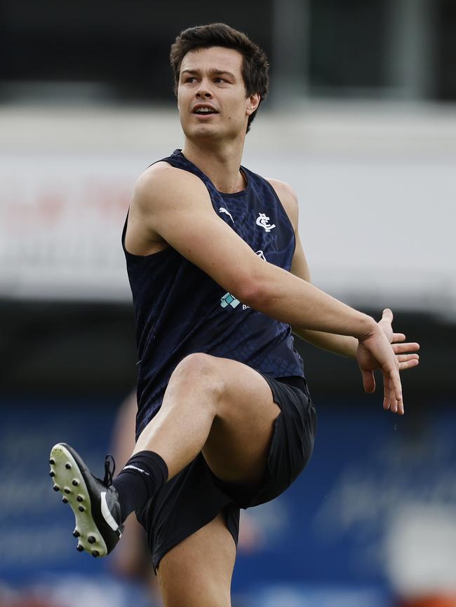 Watch for Jack Silvagni in Carlton’s defence this year. Picture: Michael Klein