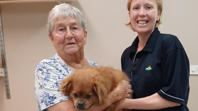 Rita Cook with her King Charles cavalier was the first adoption in the first few days of changing management from RSPCA to council.