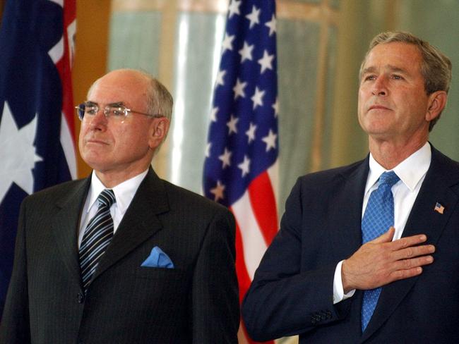 Former prime minister John Howard pledged Australia’s allegiance to then-US President George W Bush following the 9/11 attacks in 2001.