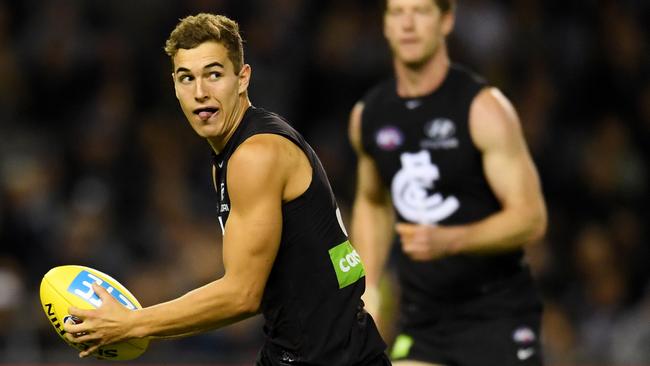 Tom Williamson made his debut for Carlton against Essendon in Round 3 this year. Picture: AAP