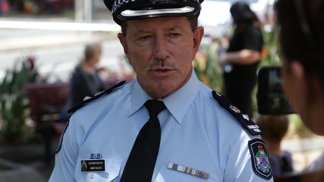 Police superintendent James Keogh talks to the media. Picture: Peter Wallis