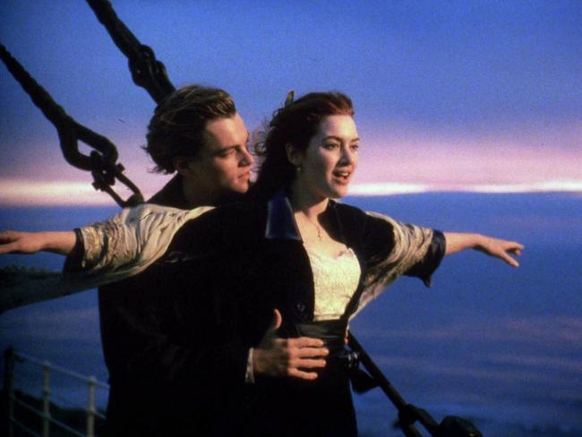 Leonardo DiCaprio and Winslet in Titanic in 1998.