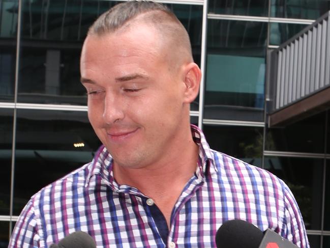 Brisbane Magistrates Court Ben Thornton former bikie on impersonate police charge  Photographer Philip Norrish NO BY LINE