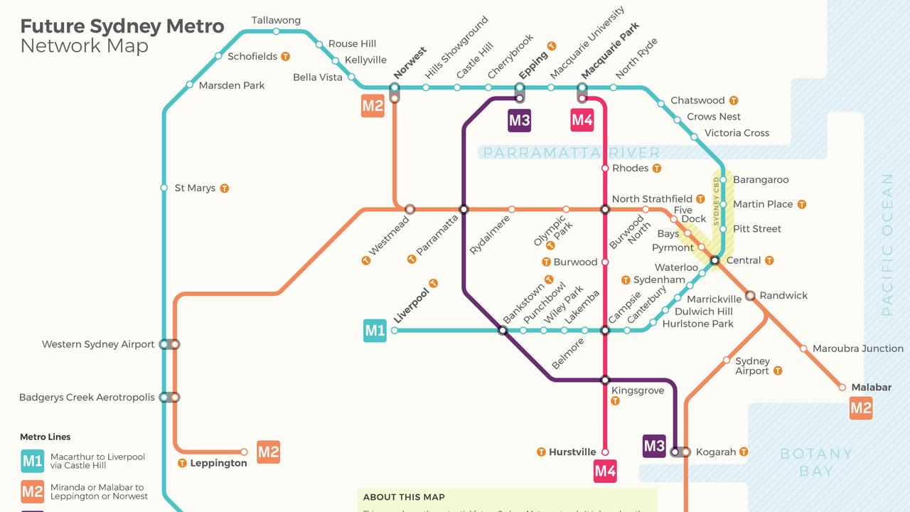 Sydney Trains New Metro Network Map Reveals 40 New Stations News Com   25487f63fb4b8bbfc14df5730ff33376